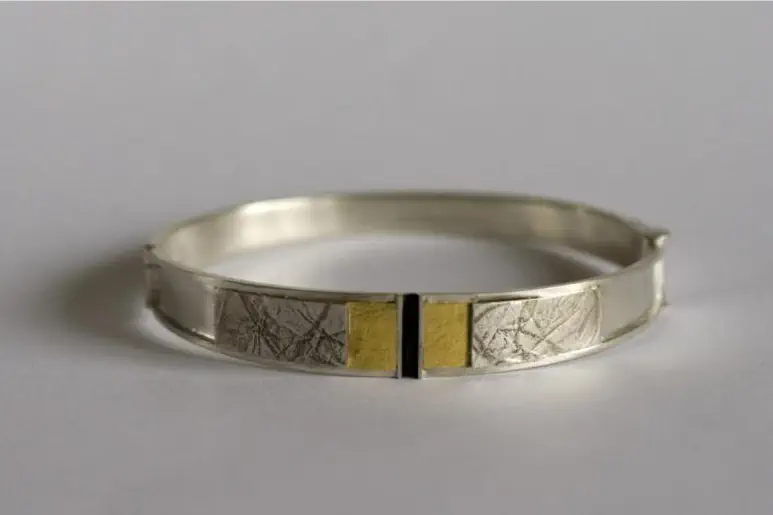 Armband zilver met fijngoud - Sieraad Marieanne Lops