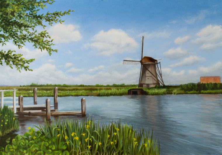 Lampionbloem - schilderij Marieanne Lops
