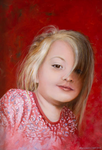 Rosa - schilderij Marieanne Lops